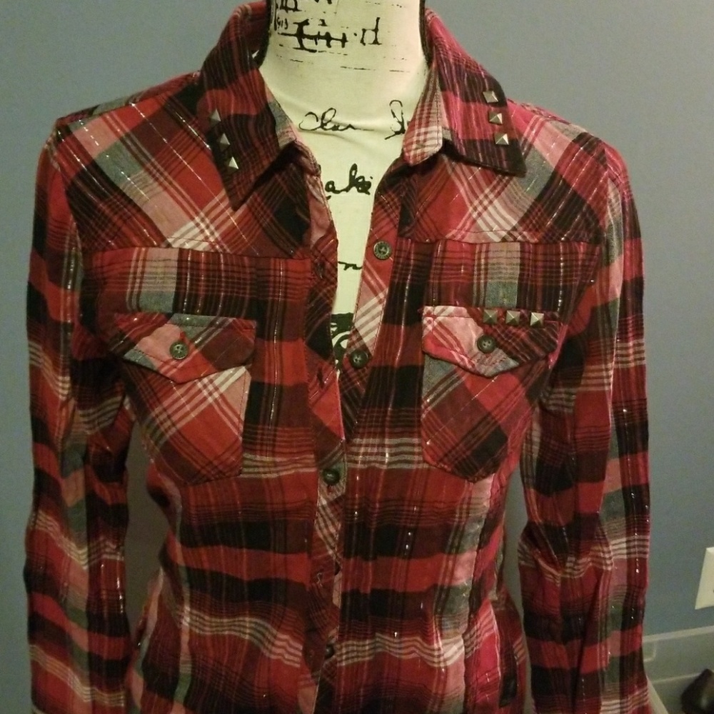 Harley Davidson plaid button shirt